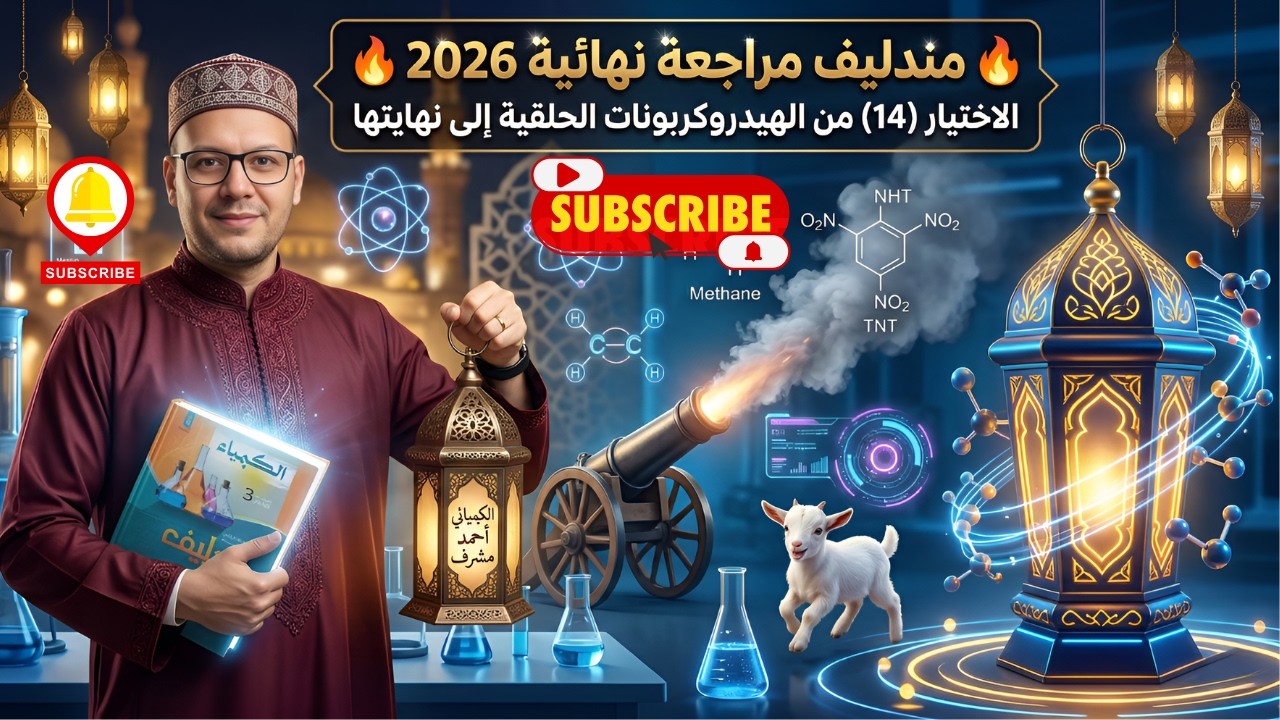 حل وفرم كتاب مندليف مراجعة نهائية 2026 |الاختبار 14: الهيدروكربونات الحلقية والبنزين كاملاً