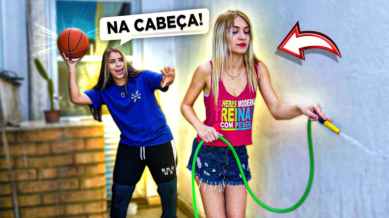 FUI JOGAR BOLA NA CABEÇA DA LAYNNE E QUASE MACHUQUEI ELA! *24 horas
