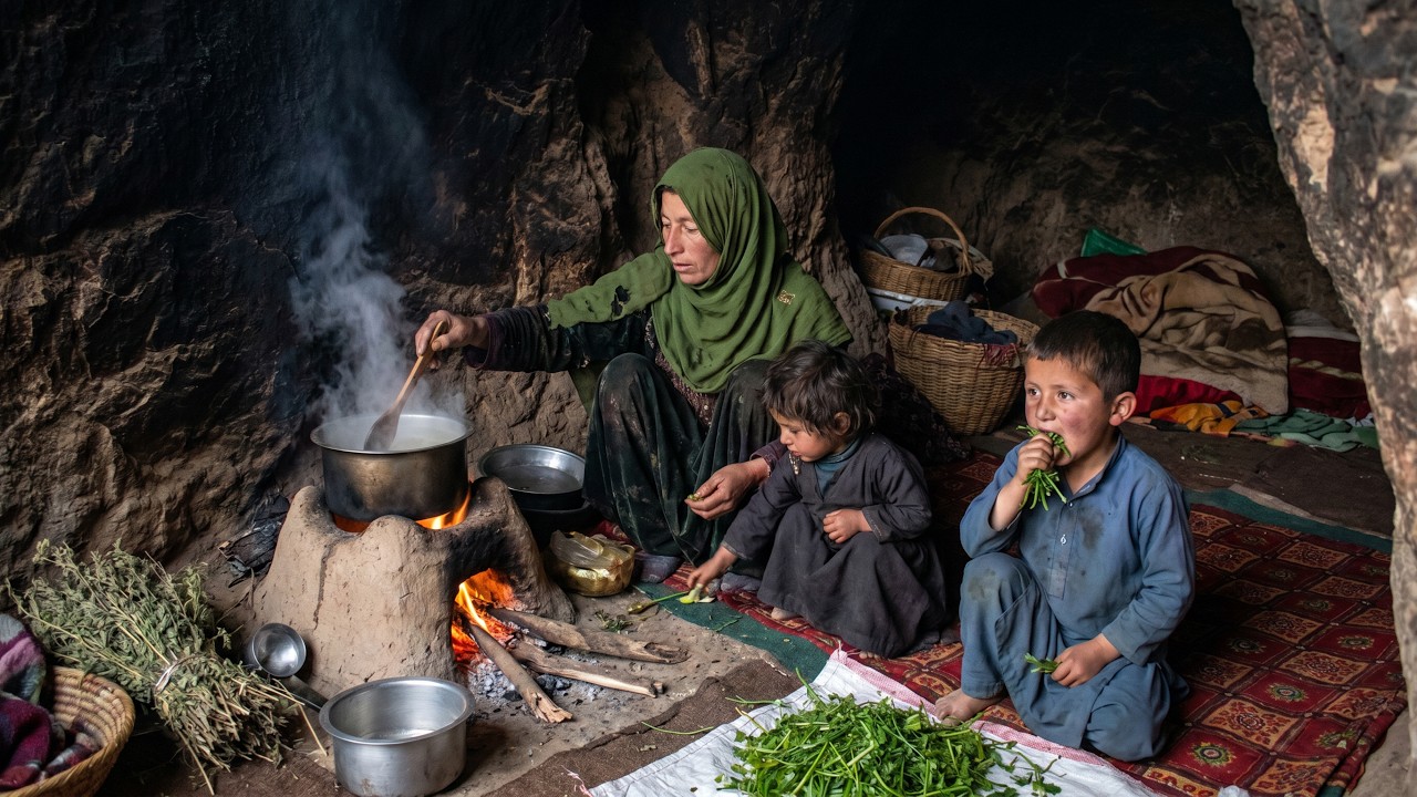 Surviving in Afghanistan's Deadliest Caves | Real Primitive Life & Cooking (Full Movie)