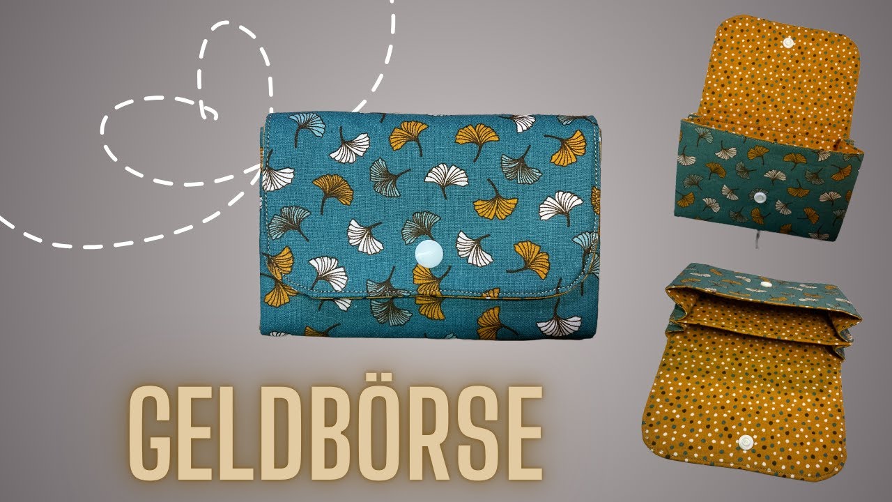 Geldbörse nähen, Portmonnaie nähen