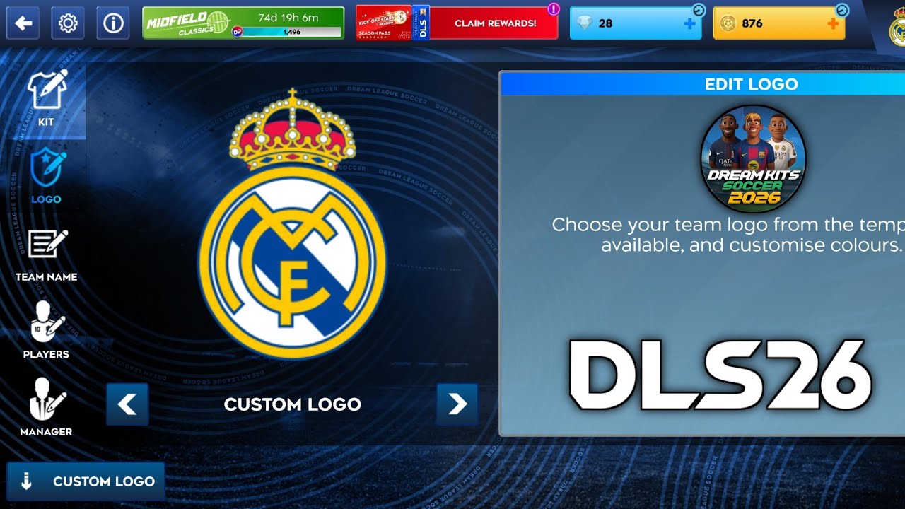 Как импортировать логотип и форму мадридского «Реала» в Dream League Soccer 2026