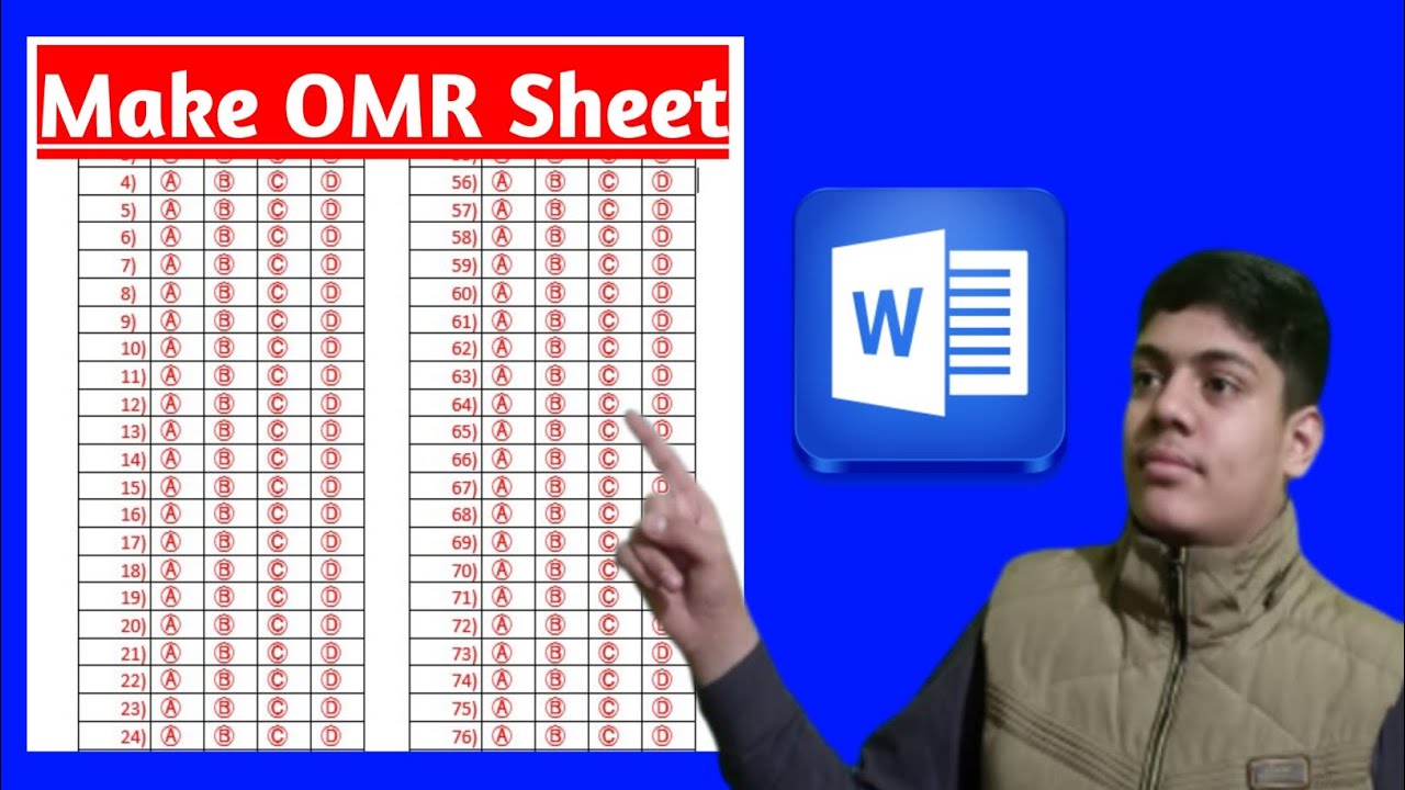 How To Make OMR Sheet in MS Word. with Easy and Simple Method.