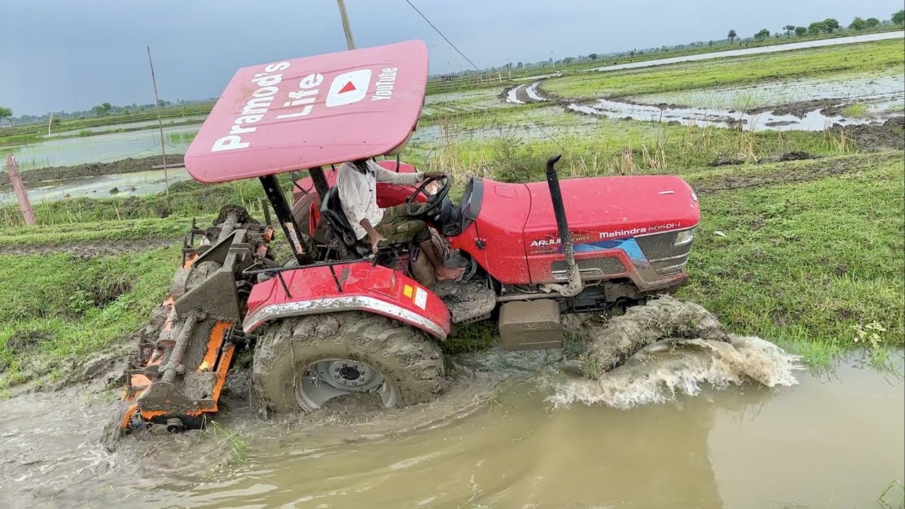 Part-2 ये तो बड़ी मुसीबत हो गई Mahindra Arjun NOVO Stuck in Canal 4x4 Tractor Failed in Mud ?