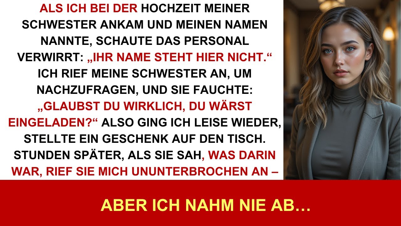Meine Eltern verbannten mich von der Hochzeit – bis sie mein „Geschenk“ öffnete und schrie