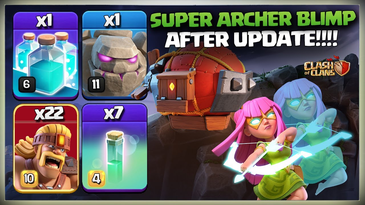 After Update! TH14 Super Barch | Th14 Super Archer Blimp Super Barbarian Strategy! Best Th14 Attack