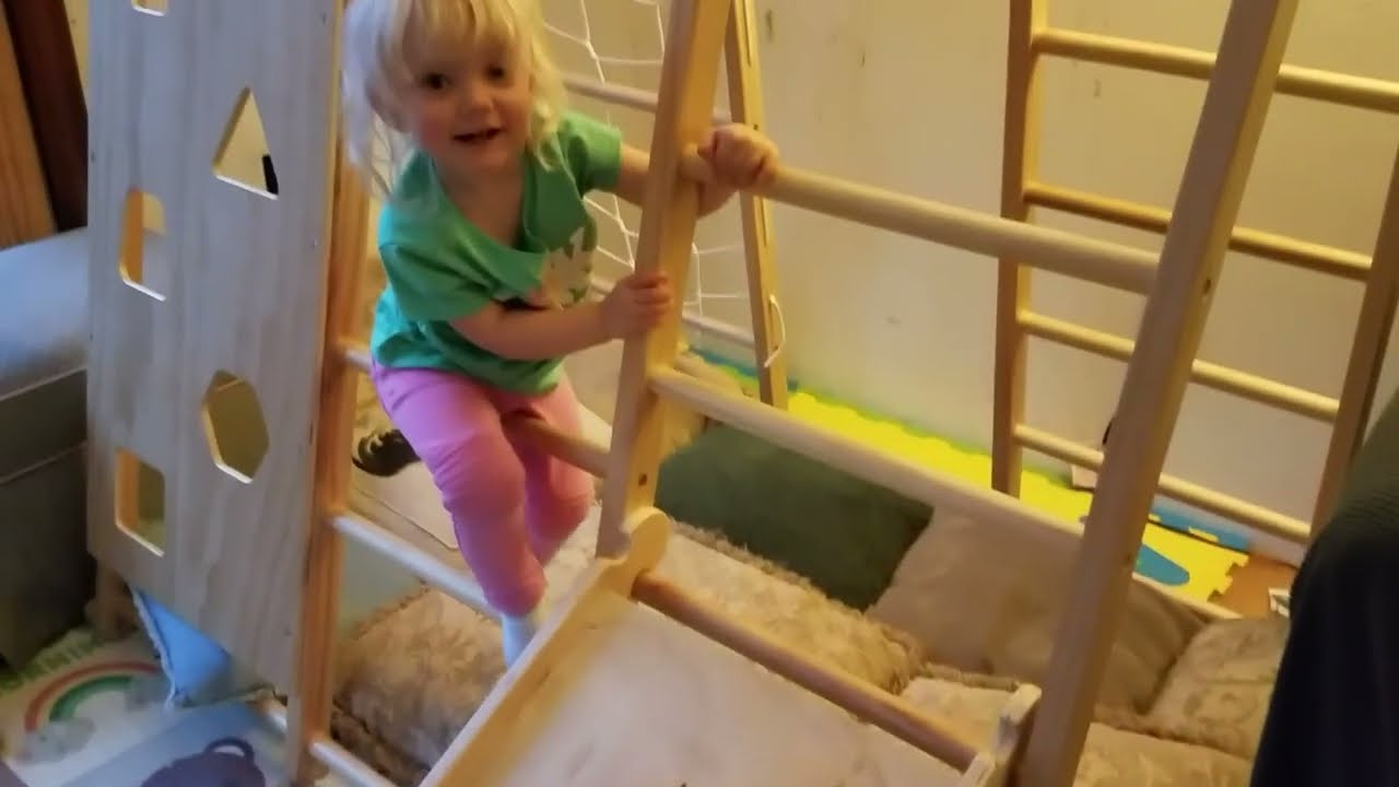 The Best Toy I Ever Bought My Daughter - Amictoy Indoor Jungle Gym - Review Video