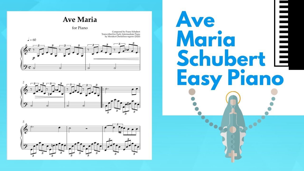 Ave Maria Schubert for Easy Piano (Sheet Music)