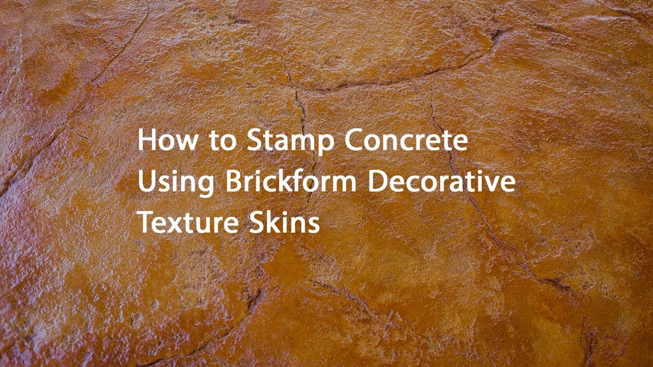 How To Stamp Concrete with Texture Skins