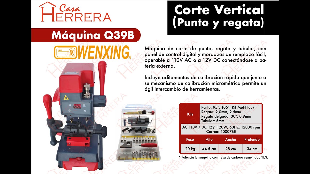 Inducción a Máquina Wenxing Q39B, en Casa Herrera