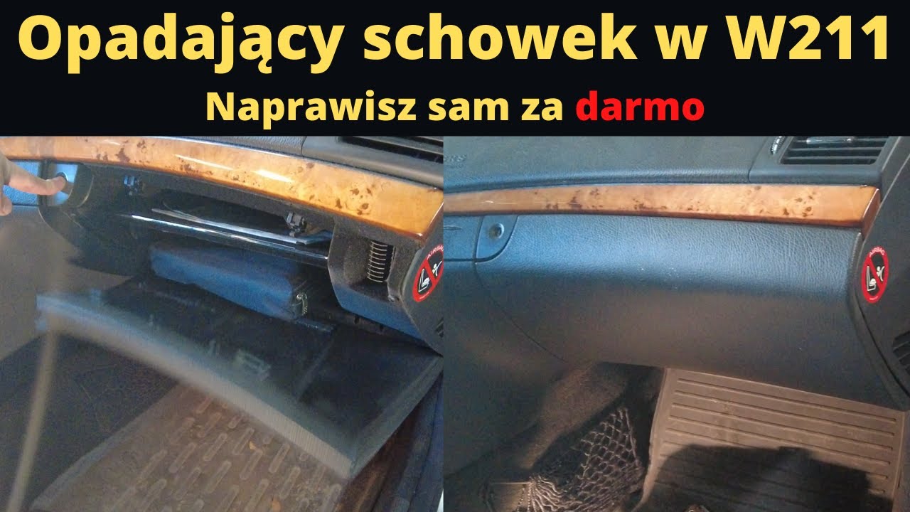 Jak naprawić opadający schowek w W211