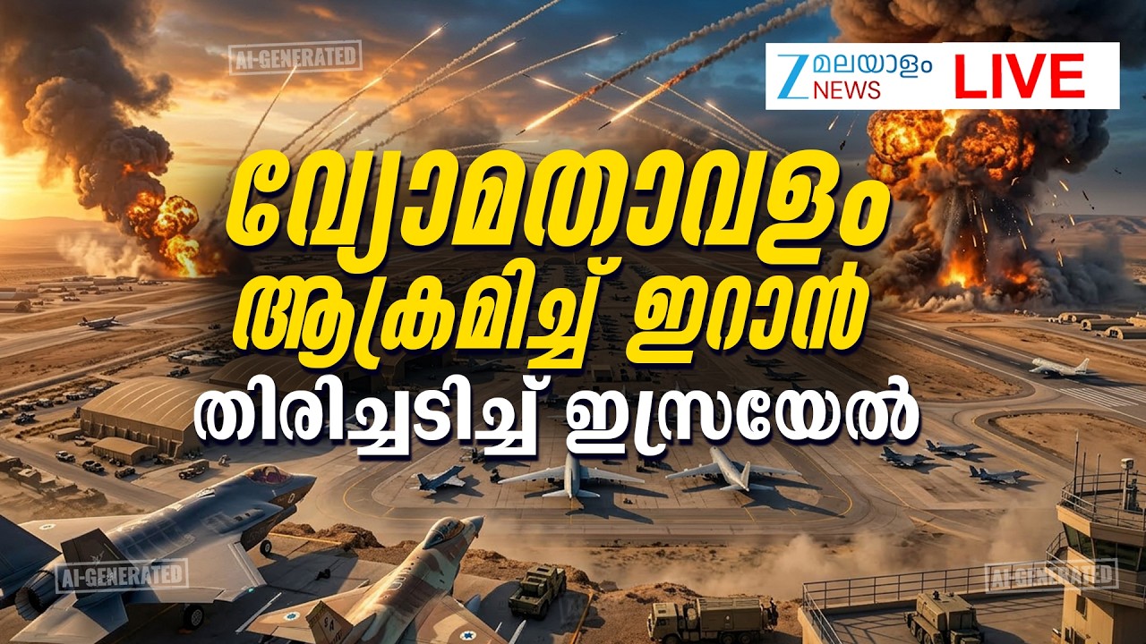 Live: Iran Israel Missile Attack | വ്യോമത്താവളം ആക്രമിച്ച് ഇറാൻ | Zee Malayalam News