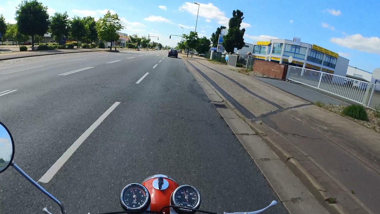 mit MZ TS 125 durch Braunschweig Nord