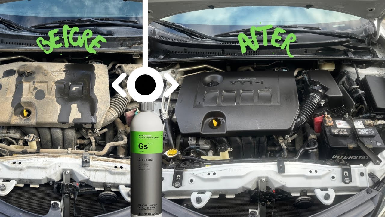 Cleaning A Filthy Engine Bay Using KochChemie Green Star!