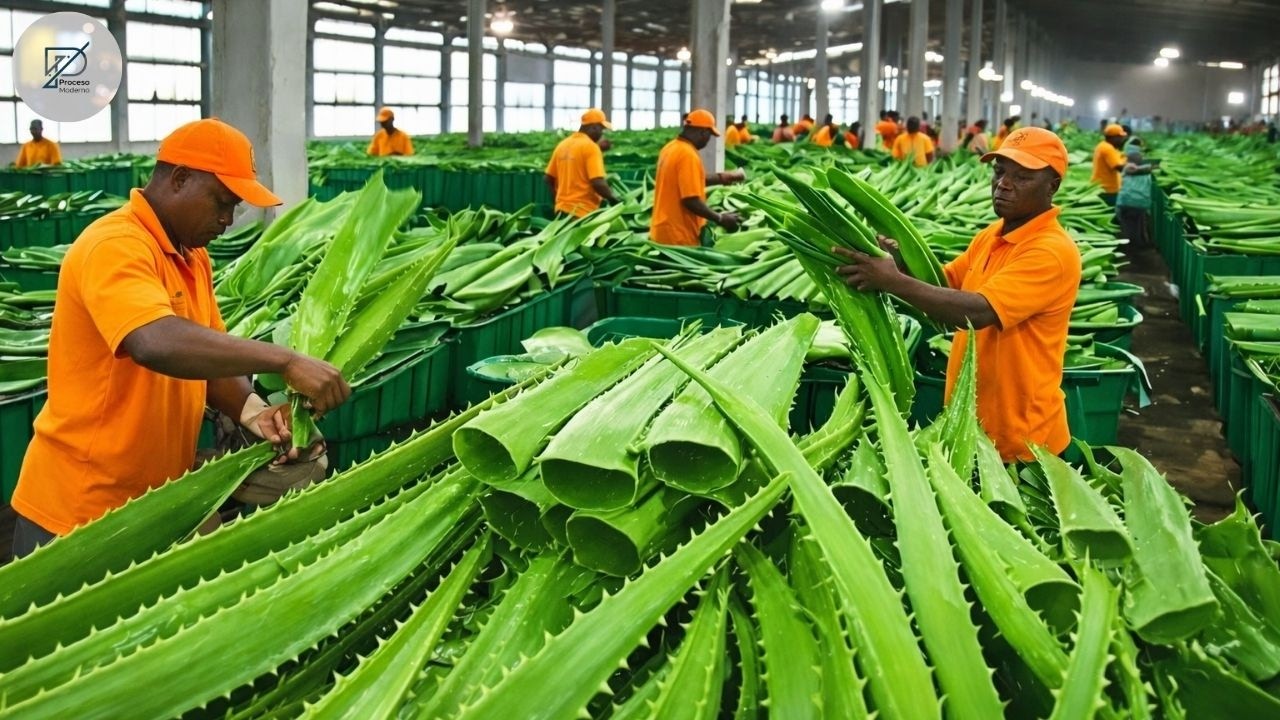 Dentro de la Fábrica Extrema de Gel de Aloe Vera: Millones de Litros (Proceso Completo)