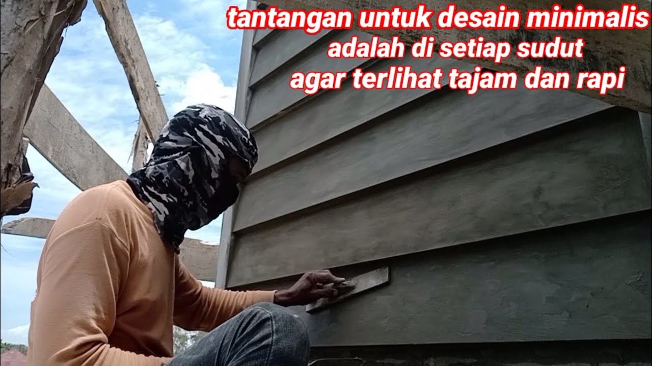 Profil minimalis pada teras rumah motif susun sirih