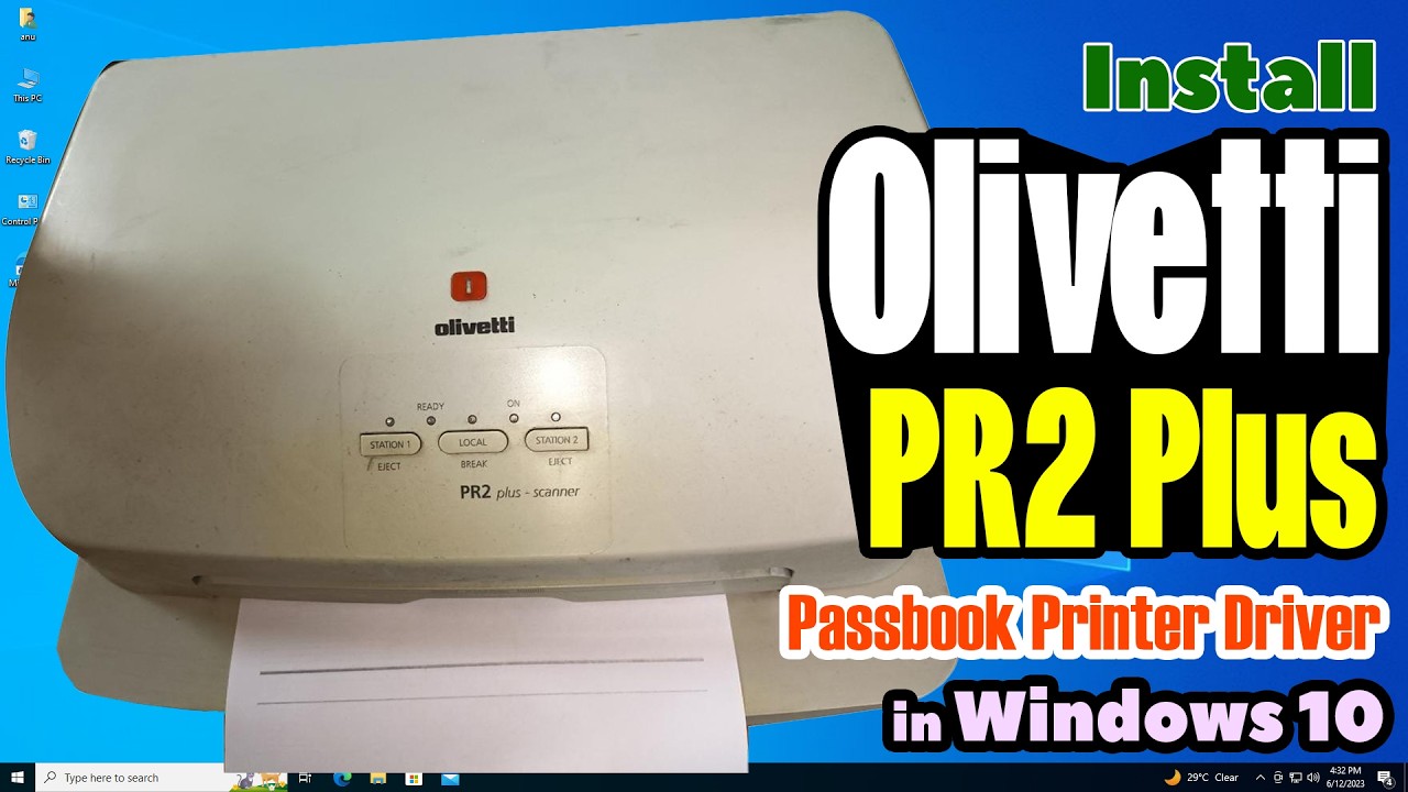 How to Download & Install Olivetti PR2 Plus Passbook Printer Driver in Windows 10 PC or Laptop
