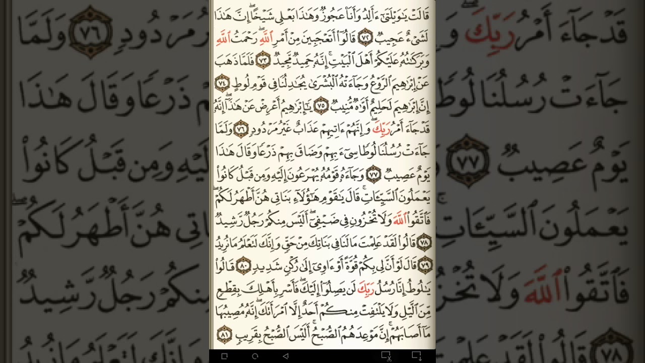 ماهر المعيقلي سورة هود مكتوبة صفحة 230 مصحف المدينة المنورة جودة عالية