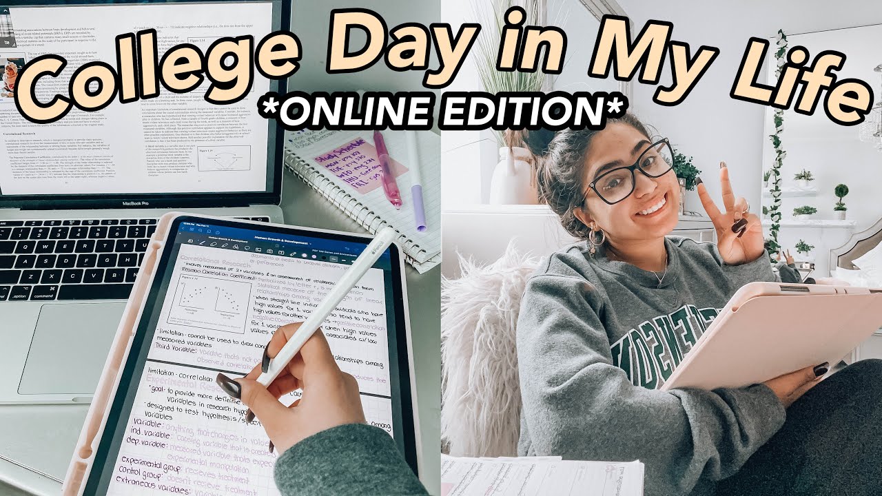 COLLEGE DAY IN MY LIFE | online classes, to-do lists, digital note taking & more