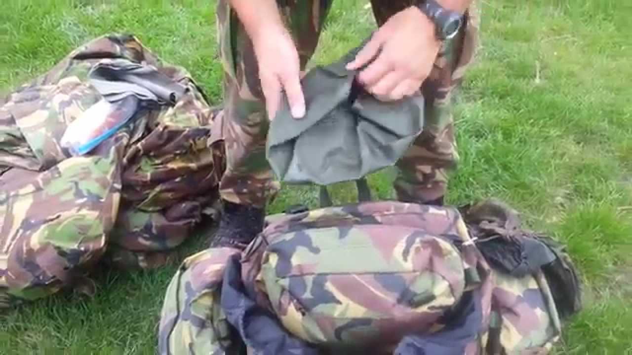 Inpakken 60 liter rugzak van defensie conform hamil