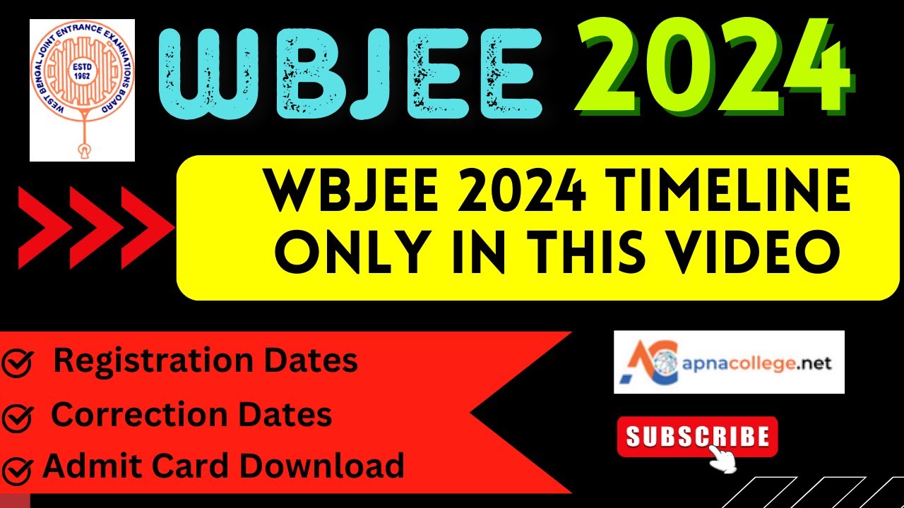 wbjee 2024 Registration I Important Dates I Admit Card Download I examination date I Complete Guide