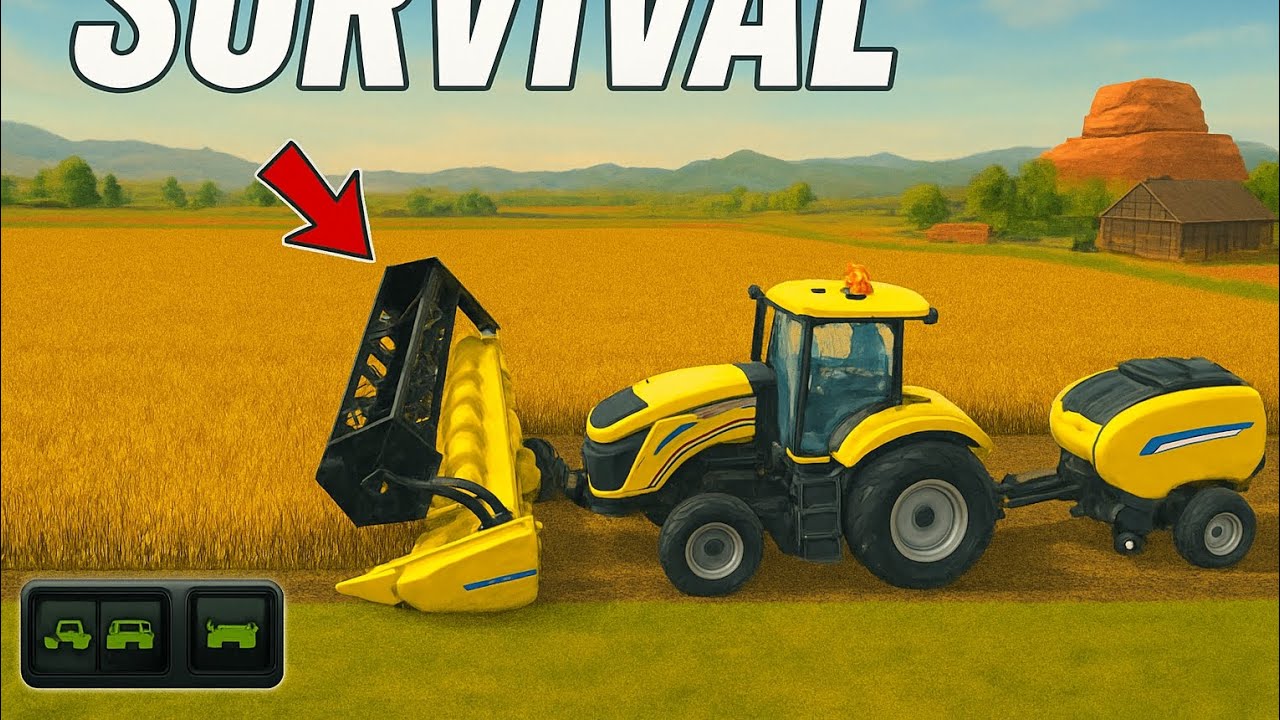 Harvesting Wheat with Challenger & New Holland Baler | FS18 Farming