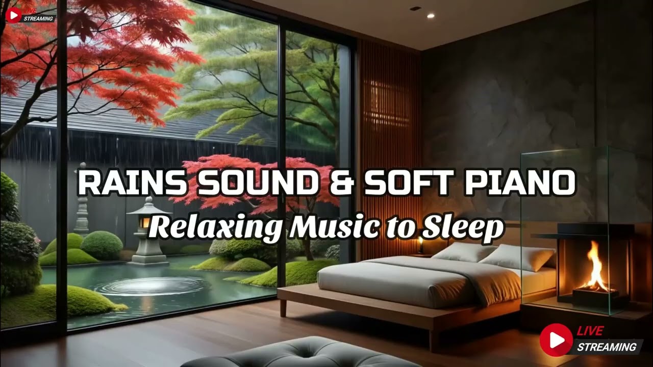 Relaxing Music to Release Stress & Calm Your Mind | Rain Sounds for Sleep - Deep Sleep in 10 Minute