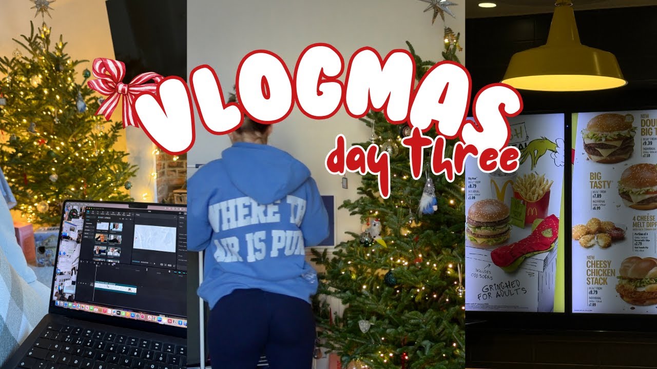 vlogmas day 3 | lots of tidying, packing up to drive home and the new Grinch menu at McDonald's