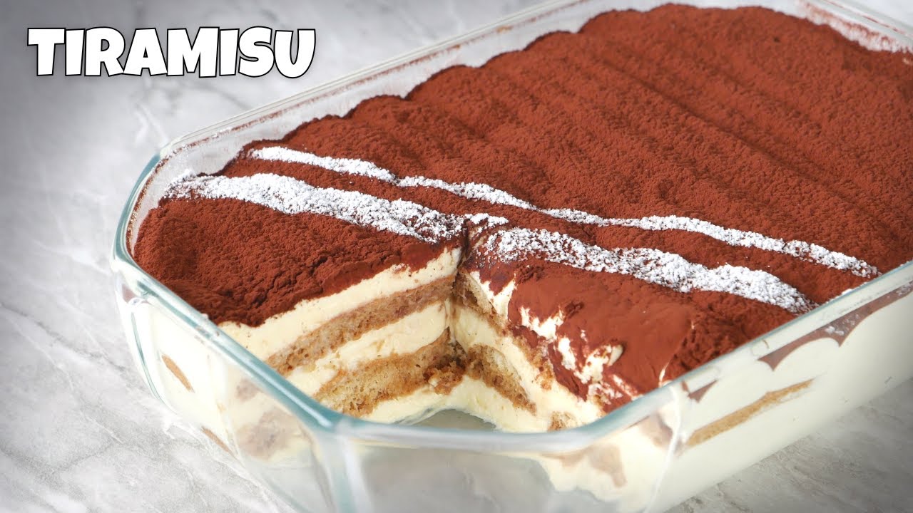 TIRAMISU FACILE & LÉGER ☕ | La Meilleure Recette avec Biscuits Cuillère Maison