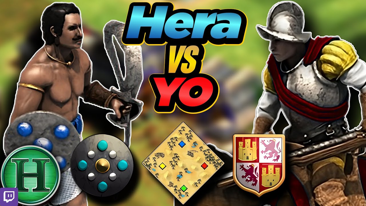 Dravidians vs Spanish | 1v1 Arabia | vs Yo | AoE2