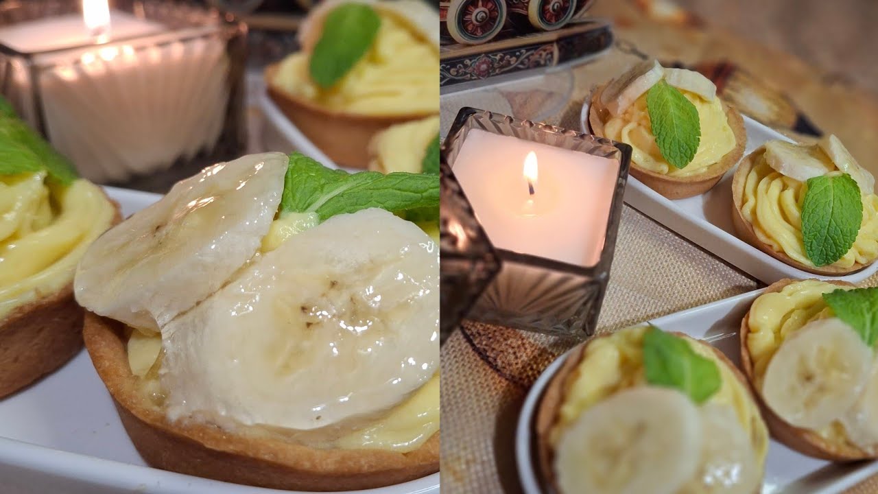 أسهل و أبسط تارت الموز 🍌🍌 بكريمة الفلان(بودينغ ) وصفة ولا أروع والذوق راااااااائع لسهراتكم في رمضان 