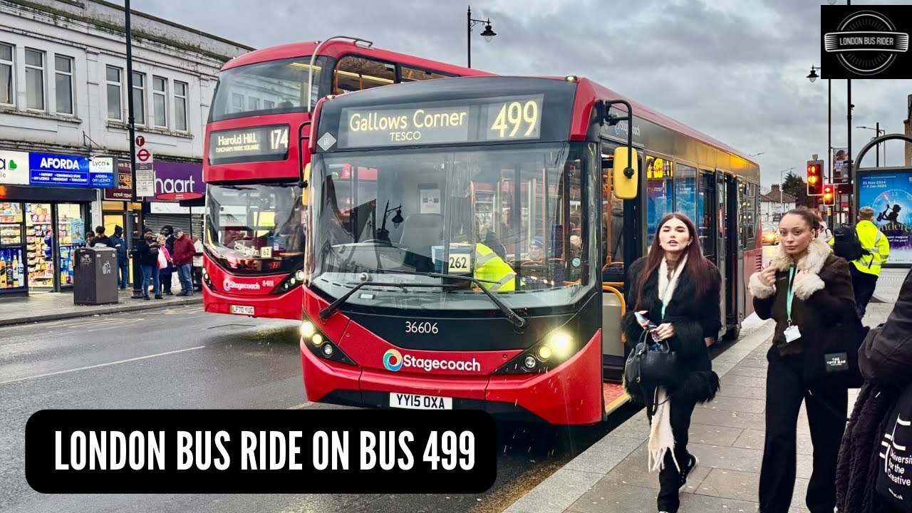 London Bus Ride: Exploring Harold Hill to Becontree Heath on Route 499