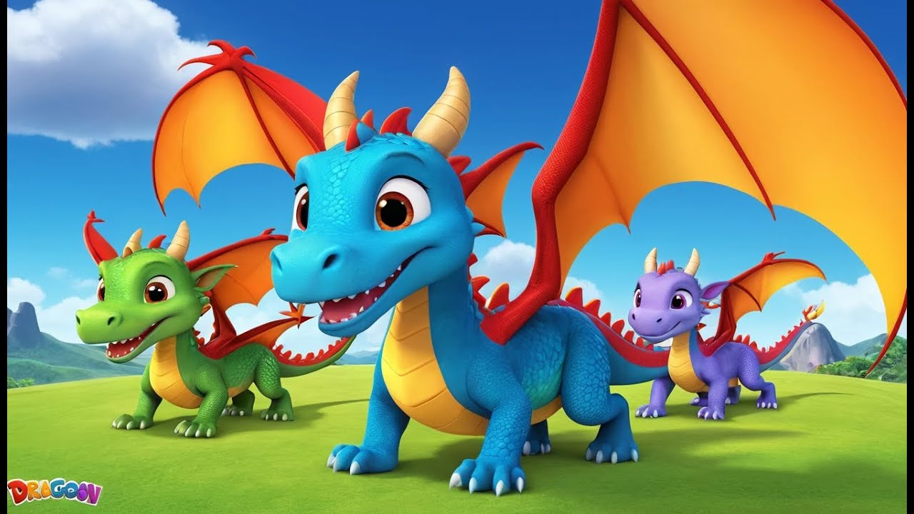 Three Little Dragons Go Zoom Zoom Zoom | Funny and Fun Kids Nursery Rhyme Animation