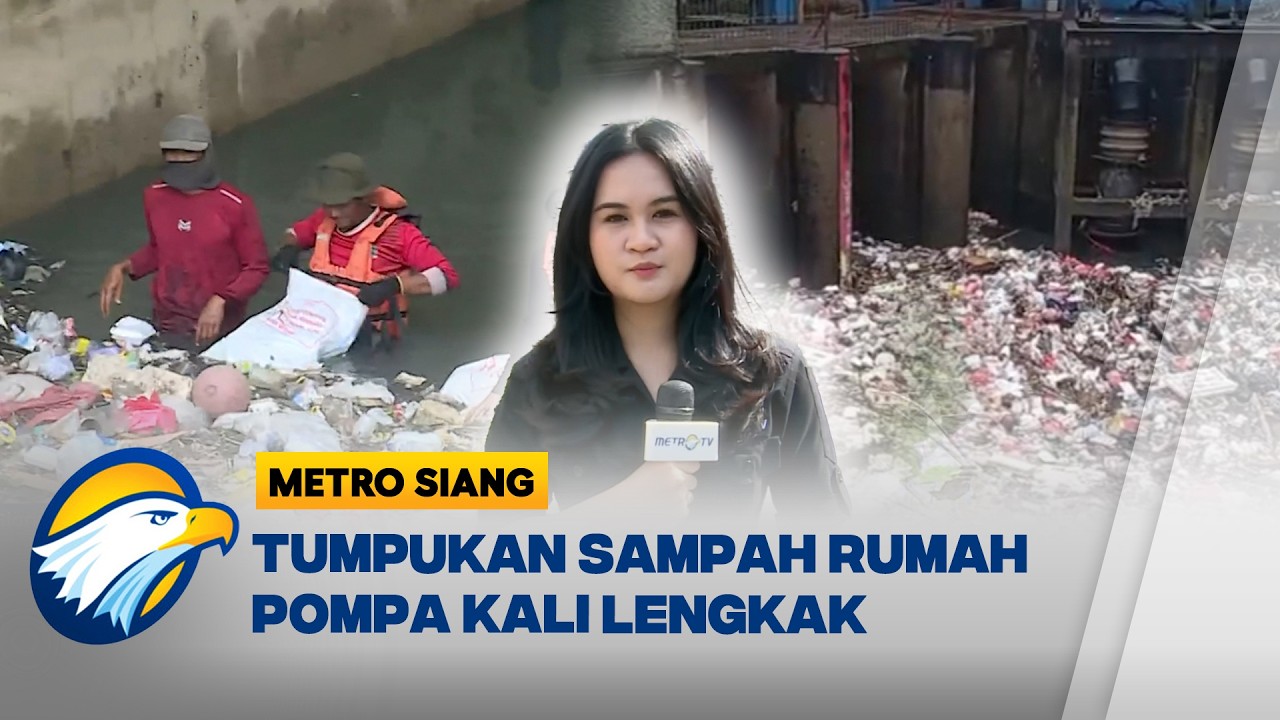 Sampah Menumpuk di Aliran Sungai Kali Lengkak Bekasi Timur