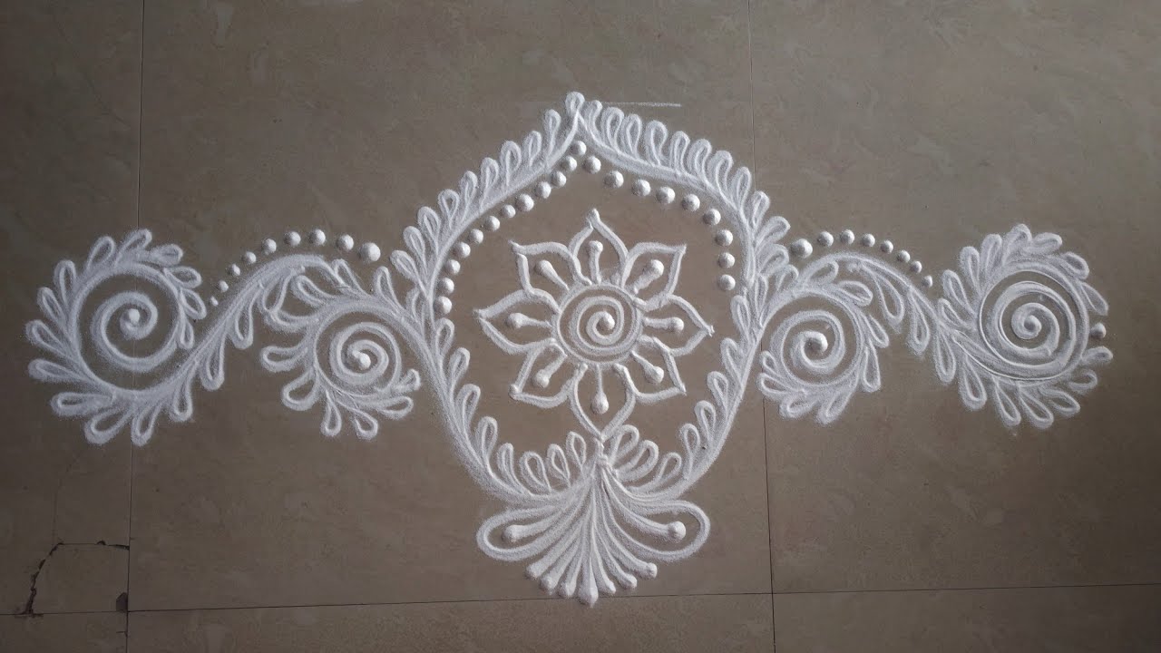 2 Big and attractive white border rangoli for you | by Karishma Dighore