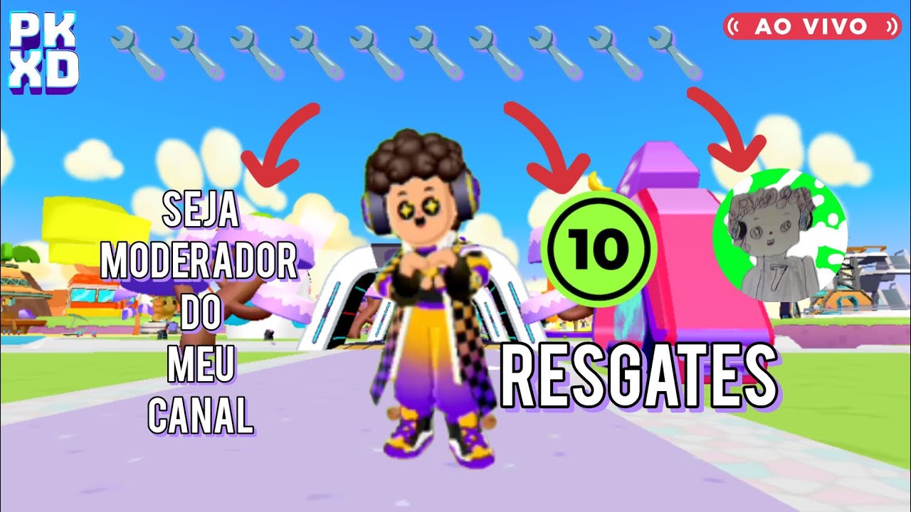 🔧 seja moderador do meu canal por 10 resgates Ao Vivo
