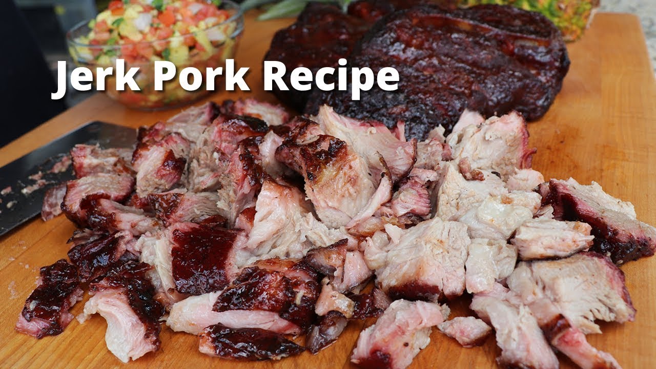 Jerk Pork Recipe | Jerk Pork Grilled and Glazed on Drum Smoker