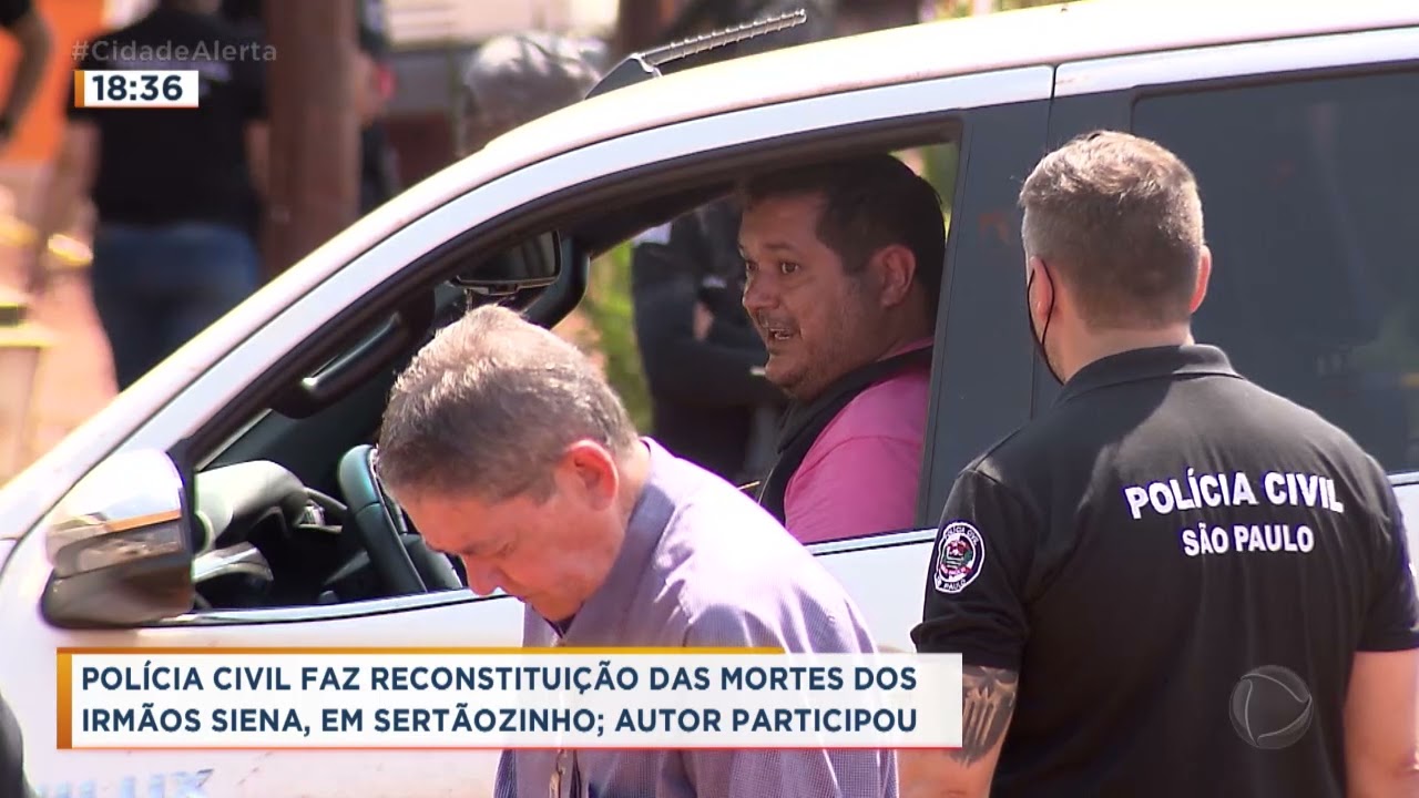 Polícia faz reconstituição das mortes dos irmãos Siena, em Sertãozinho