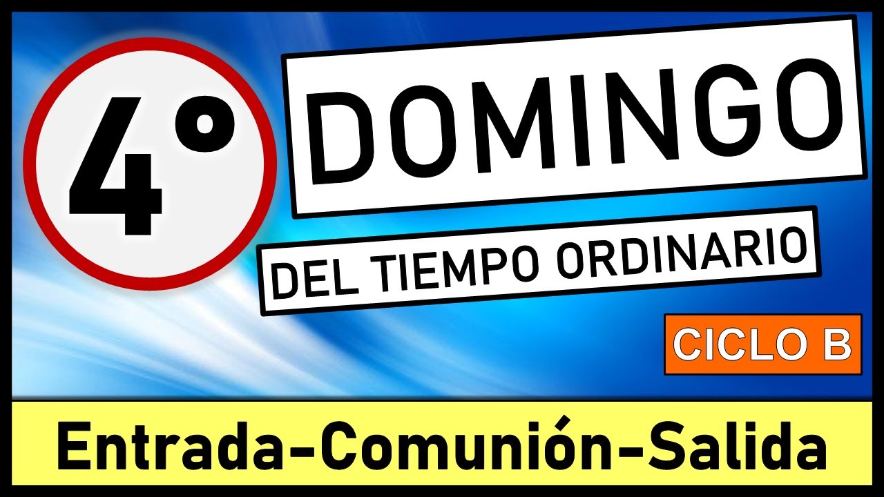 🟢CANTOS PARA IV DOMINGO DEL TIEMPO ORDINARIO │1 de febrero 2026 │Canto de entrada, comunión y salida