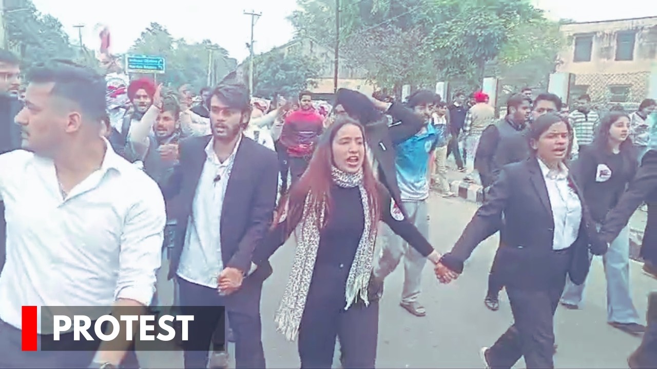 NLU: Law Students Protest, Demand Establishment of Law University in Jammu