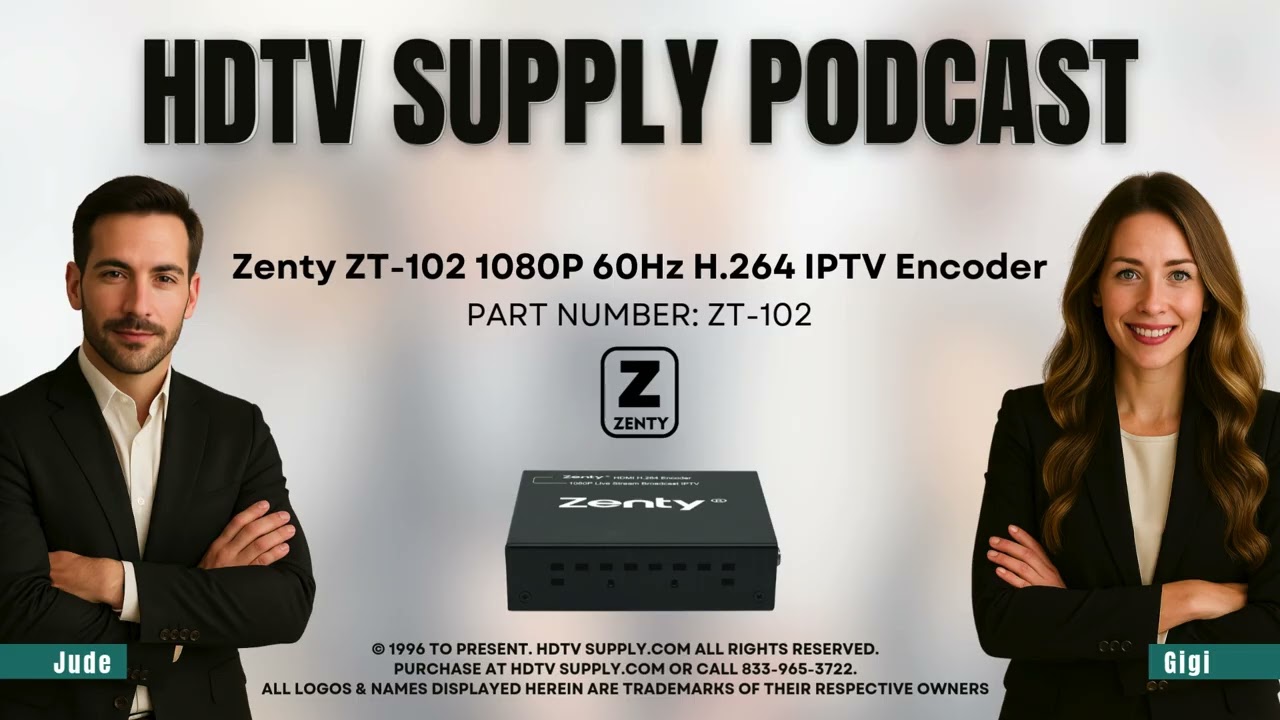Zenty ZT-102 1080P 60Hz H.264 IPTV Encoder