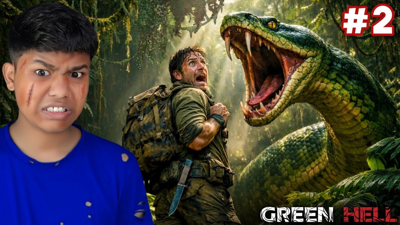 I FACED A GIANT SNAKE IN THE JUNGLE 😱🐍 WILL I SURVIVE THIS NIGHT? | GREEN HELL GAMEPLAY #2