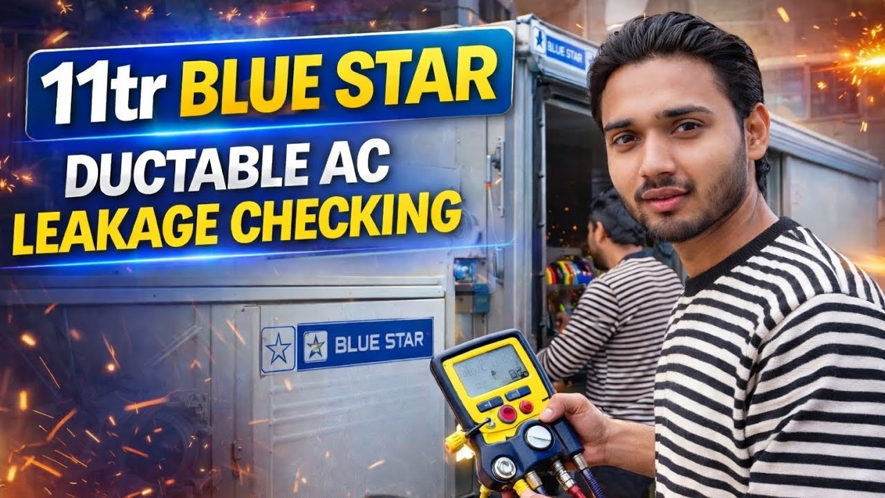 Gas Charging in 11TR  Blue Star Ductable Ac. 