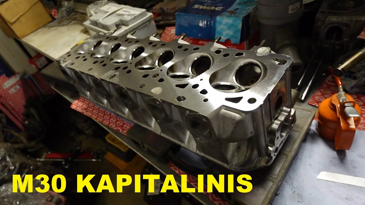 BMW e34 m30b35 beveik kapitalinis variklio remontas + kreiva galvutė ir tiesinimas
