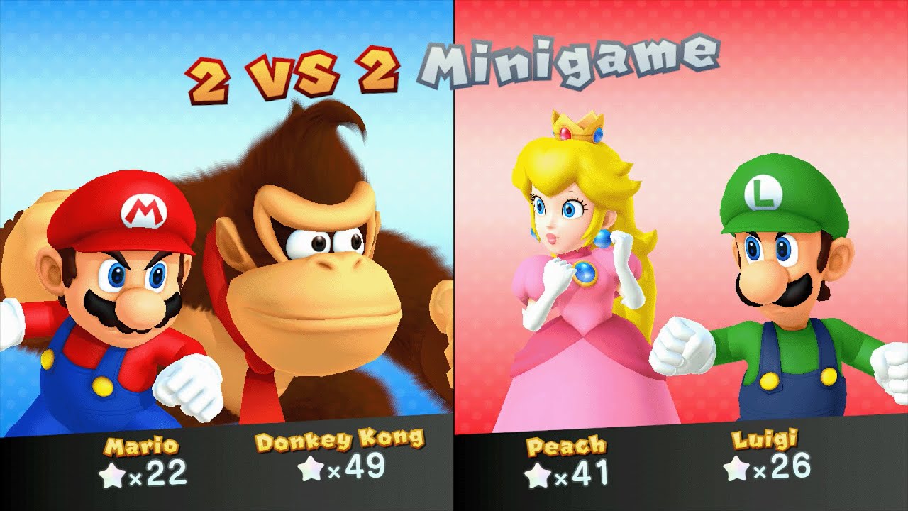Mario Party 10 - Mario vs Luigi vs Peach vs DK - Chaos Castle