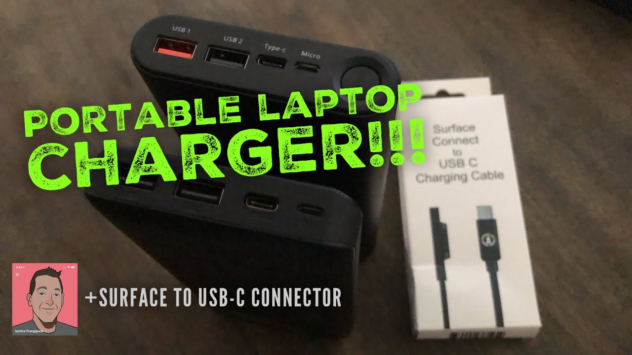 Charge Surface Pro 3, 4, 5, 6, 7 with Portable charger  | J-Go Tech PD Power Bank review
