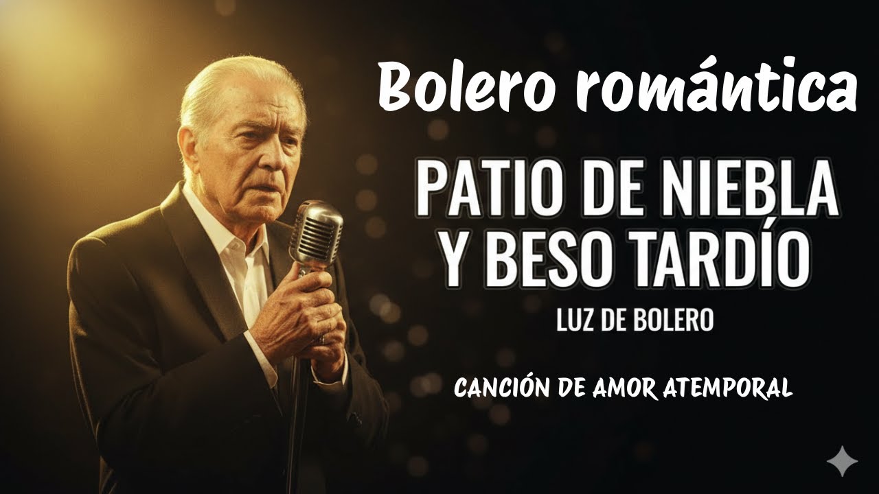 Patio de Niebla y Beso Tardío, Bolero Romántico Nuevo, Voz Masculina, Letra Poética, Luz de Bolero