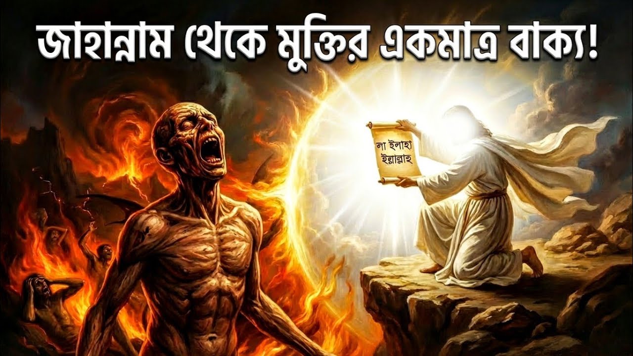 জাহান্নাম থেকে মুক্তির একমাত্র বাক্য: লা ইলাহা ইল্লাল্লাহ