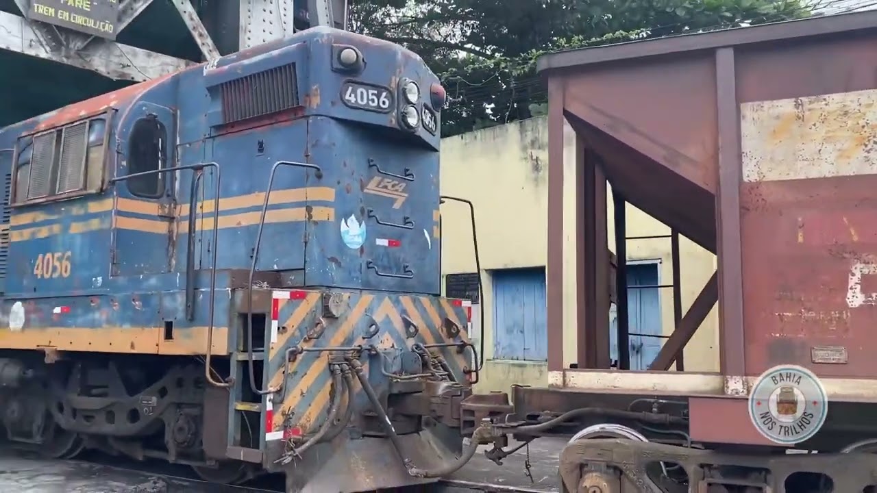 VL! - Corredor Minas-Bahia - Trem saindo da Estação de Cachoeira-BA e entrando na Ponte Dom Pedro II