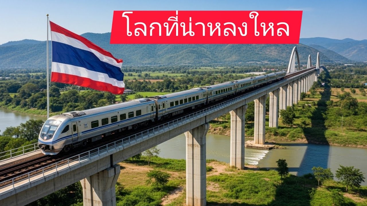 โลกที่น่าหลงใหล รถไฟหรูของไทย มุมมองโดรนบนสะพานสุดยิ่งใหญ่ 🇹🇭🚆