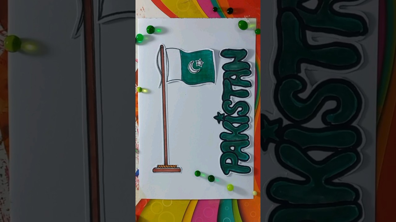 Pakistan Flag Drawing 14th August Independence Day #art#draw